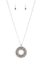 Load image into Gallery viewer, Wintry Wreath - purple necklace D027