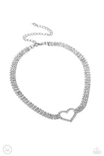 Load image into Gallery viewer, Rows of Romance - White choker necklace D030
