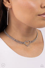 Load image into Gallery viewer, Rows of Romance - White choker necklace D030
