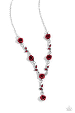 Load image into Gallery viewer, $24 SET: ROSE Without Saying... - Red necklace + matching earring/bracelet E020