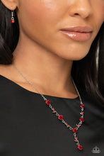 Load image into Gallery viewer, $24 SET: ROSE Without Saying... - Red necklace + matching earring/bracelet E020