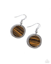 Load image into Gallery viewer, 2 pc SET: Pendant Puzzle - Brown necklace + earring A035