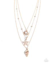 Load image into Gallery viewer, Seashell Sonata - Rose Gold necklace D083