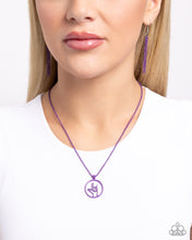 Load image into Gallery viewer, Abstract ASL - Purple necklace

