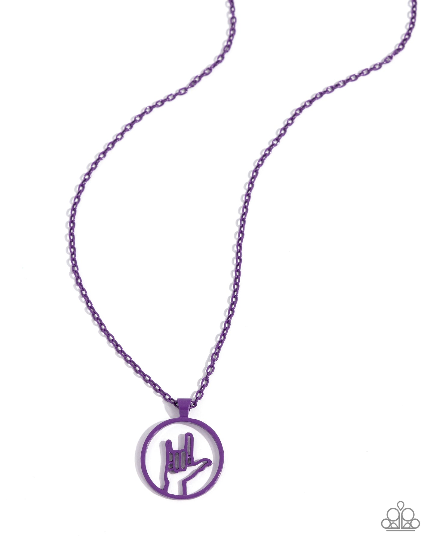 Abstract ASL - Purple necklace