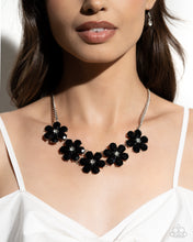 Load image into Gallery viewer, $16 SET: Floral Fun - Black Necklace with earring A096