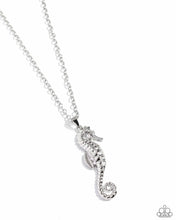 Load image into Gallery viewer, Sparkling Seahorse - Silver necklace LR3