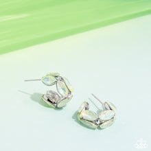 Load image into Gallery viewer, Dazzling Destiny - Green hoop earring E013