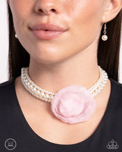 Load image into Gallery viewer, Radiant Rosette - Pink necklace C019