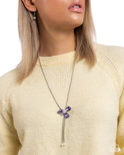 Load image into Gallery viewer, $16 SET: FLORAL Values - Purple necklace + matching ring A039