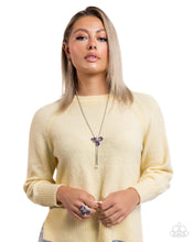 Load image into Gallery viewer, $16 SET: FLORAL Values - Purple necklace + matching ring A039