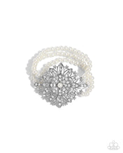 Load image into Gallery viewer, Flattering Florals - White bracelet E003