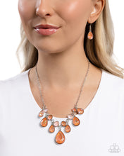 Load image into Gallery viewer, Talented Teardrops - Orange necklace A038