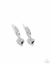 Load image into Gallery viewer, Emotive Elegance - Silver hinge hoop earring G021