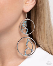 Load image into Gallery viewer, Admittedly Aerial - Blue earring 1724