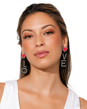 Load image into Gallery viewer, Visible Valentines - Black post earring E041