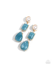 Load image into Gallery viewer, Marbled Masterpiece - BLUE POST EARRING E037