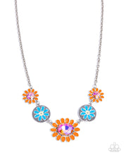 Load image into Gallery viewer, Floral Facade - Orange necklace D042