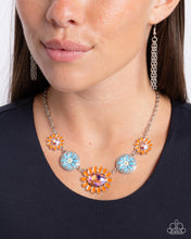 Load image into Gallery viewer, Floral Facade - Orange necklace D042