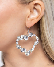 Load image into Gallery viewer, Heart Hierarchy - White earring B060