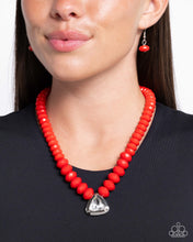Load image into Gallery viewer, Trailblazing Triangle - Red necklace D013