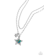 Load image into Gallery viewer, Stackable Stars - Green necklace A098