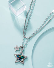 Load image into Gallery viewer, Stackable Stars - Green necklace A098