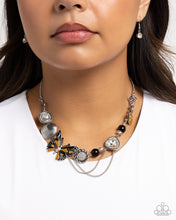 Load image into Gallery viewer, Whimsical Whisper - Black necklace E033