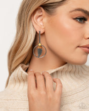 Load image into Gallery viewer, Feathered Future - Yellow earring D071