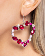 Load image into Gallery viewer, Heart Hierarchy - Pink earring D044