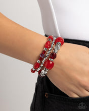 Load image into Gallery viewer, Defaced Dare - Red bracelet E048
