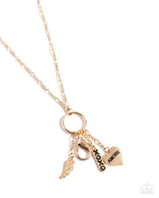 Load image into Gallery viewer, Con Amore - Gold lanyard necklace E046
