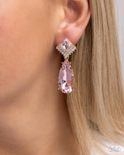Load image into Gallery viewer, Diamond Life - Pink post earring D050