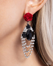 Load image into Gallery viewer, Rosy Rave - Red earring D066