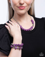 Load image into Gallery viewer, $16 SET: Malibu Motivation - Purple necklace + bracelet A097