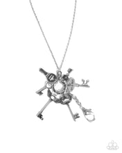 Load image into Gallery viewer, Key Ring - Silver lanyard necklace D026