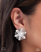 Load image into Gallery viewer, Relatable Radiance - White clip-on earring D050
