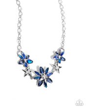 Load image into Gallery viewer, $16 SET: Floral Feature - Blue necklace + bracelet A021