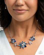 Load image into Gallery viewer, $16 SET: Floral Feature - Blue necklace + bracelet A021