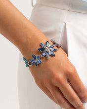 Load image into Gallery viewer, $16 SET: Floral Feature - Blue necklace + bracelet A021