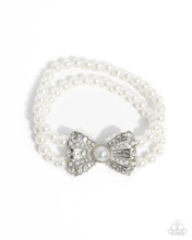 Load image into Gallery viewer, $16 Complete Look SET: Admirable Aria - White bracelet + matching earring D084