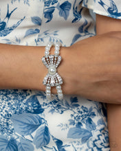 Load image into Gallery viewer, $16 Complete Look SET: Admirable Aria - White bracelet + matching earring D084