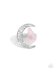 Load image into Gallery viewer, $16 Set: Crescent Charm - pink necklace plus matching ring C020