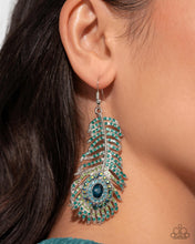 Load image into Gallery viewer, Prized Peacock - Green earring AUG 2025 LOP E095