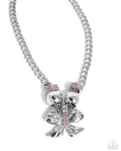 Load image into Gallery viewer, Big Deal Bow - Pink necklace E004