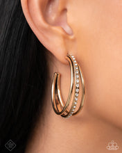 Load image into Gallery viewer, Commanding Culture - Gold hoop earring MARCH 2025 FF E038