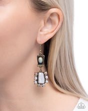 Load image into Gallery viewer, Synthetic Serenity - Brass earring C005