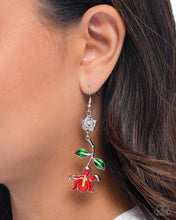 Load image into Gallery viewer, Floral Fractal - Red earring B008