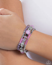 Load image into Gallery viewer, Colorful Conversation - Purple bracelet D018