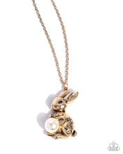 Load image into Gallery viewer, Easter Bunny - Gold necklace E079